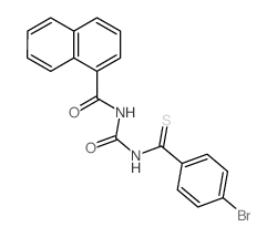 N-[(4-bromobenzenecarbothioyl)carbamoyl]naphthalene-1-carboxamide structure