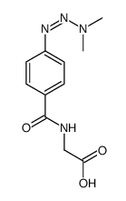 2-[[4-(dimethylaminodiazenyl)benzoyl]amino]acetic acid Structure