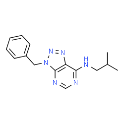 3H-1,2,3-Triazolo[4,5-d]pyrimidin-7-amine, N-(2-methylpropyl)-3-(phenylmethyl)- (9CI) Structure