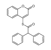 4-(S-Diphenylacetyl-thio)-cumarin结构式