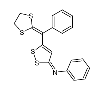 [5-([1,3]Dithiolan-2-ylidene-phenyl-methyl)-[1,2]dithiol-(3E)-ylidene]-phenyl-amine Structure