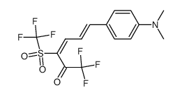 (3Z,5Z)-6-(4-Dimethylamino-phenyl)-1,1,1-trifluoro-3-trifluoromethanesulfonyl-hexa-3,5-dien-2-one Structure