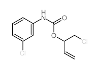 1-chlorobut-3-en-2-yl N-(3-chlorophenyl)carbamate结构式