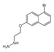 2-(5-bromonaphthalen-2-yl)oxyethylhydrazine结构式