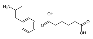 hexanedioic acid,1-phenylpropan-2-amine Structure