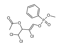 O-(2,4,4-Trichlor-3-acetoxy-1-butenyl-1)-O-methylphenylphosphonat结构式