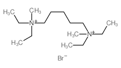 5-(diethyl-methyl-ammonio)pentyl-diethyl-methyl-azanium dibromide结构式