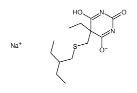 5-Ethyl-5-[(2-ethylbutyl)thiomethyl]-2-sodiooxy-4,6(1H,5H)-pyrimidinedione结构式