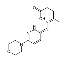 (4E)-4-[(6-morpholin-4-ylpyridazin-3-yl)hydrazinylidene]pentanoic acid结构式