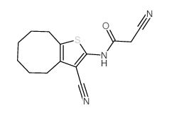 2-cyano-N-(3-cyano-4,5,6,7,8,9-hexahydrocycloocta[b]thien-2-yl)acetamide结构式