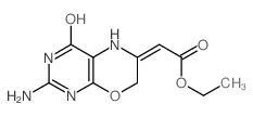 ethyl 2-(3-amino-5-oxo-10-oxa-2,4,7-triazabicyclo[4.4.0]deca-2,11-dien-8-ylidene)acetate structure