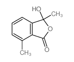 3-hydroxy-3,7-dimethyl-isobenzofuran-1-one structure