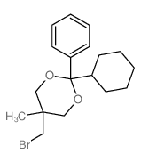 5-(bromomethyl)-2-cyclohexyl-5-methyl-2-phenyl-1,3-dioxane Structure