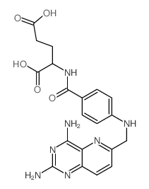 2-[[4-[(2,4-diamino-3,5,10-triazabicyclo[4.4.0]deca-2,4,7,9,11-pentaen-9-yl)methylamino]benzoyl]amino]pentanedioic acid结构式