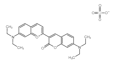 7-diethylamino-2-(7-diethylamino-2-oxochroman-3-yl)chromylium perchlorate结构式