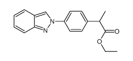 2-(p-(2H-Indazol-2-yl)phenyl)propionic acid ethyl ester structure