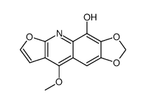 9-methoxy-[1,3]dioxolo[4,5-g]furo[2,3-b]quinolin-4-ol Structure