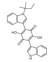 2,5-dihydroxy-3-(1H-indol-3-yl)-6-(1-(tert-pentyl)-1H-indol-3-yl)cyclohexa-2,5-diene-1,4-dione结构式