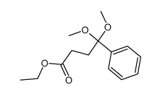 ethyl 4,4-dimethoxy-4-phenylbutanoate结构式