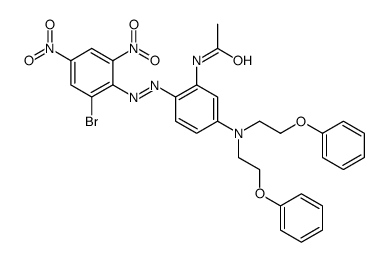 N-[5-[bis(2-phenoxyethyl)amino]-2-[(2-bromo-4,6-dinitrophenyl)azo]phenyl]acetamide structure