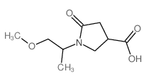 1-(2-Methoxy-1-methyl-ethyl)-5-oxo-pyrrolidine-3-carboxylic acid structure