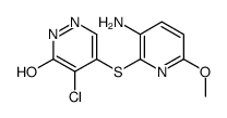 4-(3-amino-6-methoxypyridin-2-yl)sulfanyl-5-chloro-1H-pyridazin-6-one结构式