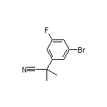 2-(3-溴-5-氟苯基)-2-甲基丙腈结构式