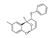 DL-5,6-Dihydro-6,8-dimethyl-2,6-epoxy-5α-(phenylthio)-2H-1-benzoxocin结构式