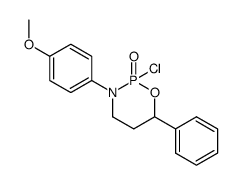 2-Chloro-3-(4-methoxy-phenyl)-6-phenyl-[1,3,2]oxazaphosphinane 2-oxide Structure