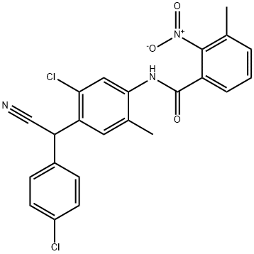 N-[5-Chloro-4-[(4-chlorophenyl)(cyano)methyl]-2-methylphenyl]-3-methyl-2-nitrobenzamide picture