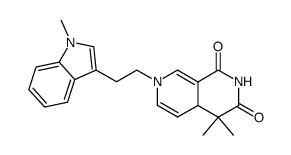 4,4-Dimethyl-7-[2-(1-methyl-1H-indol-3-yl)-ethyl]-4a,7-dihydro-4H-[2,7]naphthyridine-1,3-dione Structure