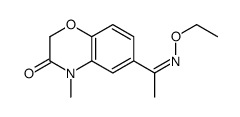 6-[(E)-N-ethoxy-C-methylcarbonimidoyl]-4-methyl-1,4-benzoxazin-3-one结构式