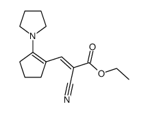 1-(Pyrrolidino)-2-(2-carbethoxy-2-cyanoethylene)cyclopentene Structure