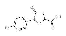 1-(4-溴苯基)-5-氧代吡咯烷-3-羧酸结构式