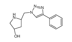 (3R,5S)-5-[(4-phenyltriazol-1-yl)methyl]pyrrolidin-3-ol结构式