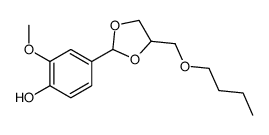 4-[4-(butoxymethyl)-1,3-dioxolan-2-yl]-2-methoxyphenol结构式