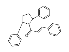 1-[(2S,5S)-2,5-diphenylpyrrolidin-1-yl]-3-phenylprop-2-en-1-one结构式