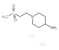 1-(2-methylsulfonylethyl)piperidin-4-amine,dihydrochloride结构式