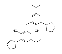 2,2'-methylenebis[6-cyclopentyl-4-isopropylphenol] Structure