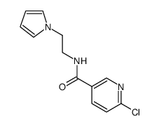 3-Pyridinecarboxamide, 6-chloro-N-[2-(1H-pyrrol-1-yl)ethyl]结构式