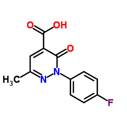 2-(4-Fluorophenyl)-6-methyl-3-oxo-2,3-dihydro-4-pyridazinecarboxylic acid结构式