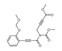 methyl 4-{3-[2-(methoxymethoxy)phenyl]-N-(methoxycarbonyl)propiolamido}but-2-ynoate Structure