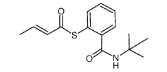 (E)-S-2-(tert-butylcarbamoyl)phenyl but-2-enethioate结构式