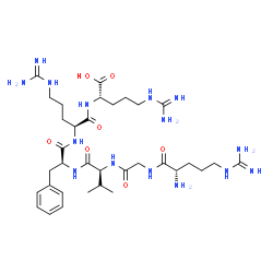 H-Arg-Gly-Val-Phe-Arg-OH结构式