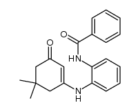 3-(2-benzoylaminoanilino)-5,5-dimethyl-2-cyclohexen-1-one结构式