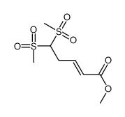 methyl 5,5-bis(methylsulfonyl)pent-2-enoate结构式