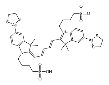 Bis(dithiarsolanyl)-bis(sulfobutyl) Cyanine 5 Structure