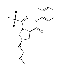 2-iodo-N-(N-trifluoroacetyl-4-methoxymethoxy-1-prolyl)aniline Structure