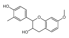 2-(4-hydroxy-3-methylphenyl)-7-methoxy-3,4-dihydro-2H-chromen-3-ol Structure