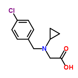 N-(4-Chlorobenzyl)-N-cyclopropylglycine结构式